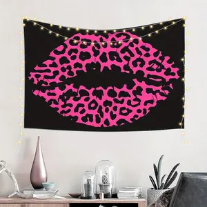 Pink leopard print wall hanging tapestry, featuring pink animal prints, suitable for bedroom, living room, dormitory decoration, Bohemian style aesthetic wall decoration bedroom decor cool stuff for room tapestry mens room decor trippy room decor