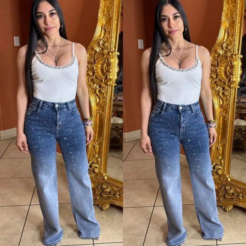 Ryan Rhinestone Ombre Jeans