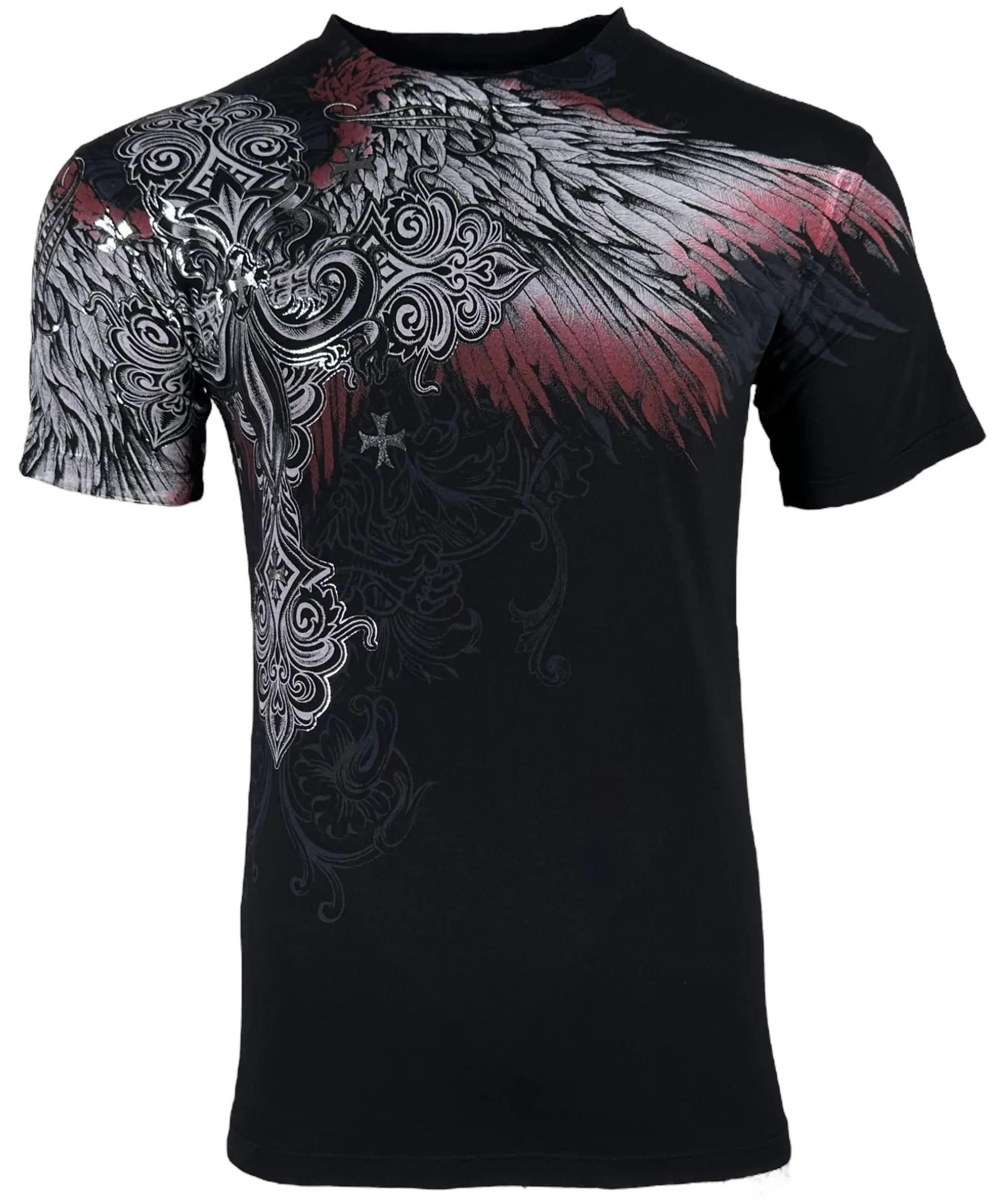 Xtreme Couture Men's Ensign 2000s Vintage Top - 100% Cotton Casual Crew Neck Vintage 2000s T-Shirt with Front and Back Graphic Prints, 2000S Vintage Tops, Vintage 2000S T Shirts