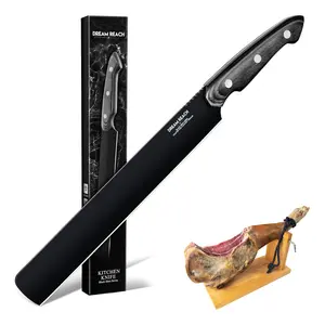 Dream Reach Brisket Carving Knife - Professional Ham Slicing Knife with Full Tang Handle, Ideal for Kitchen and BBQ Use, Perfect Birthday Gift for Parents