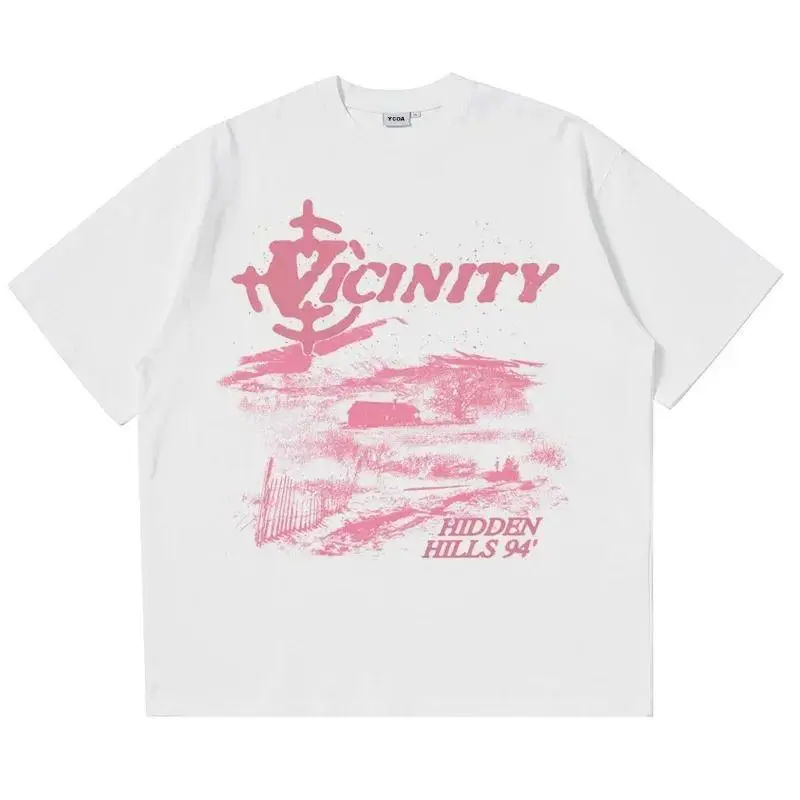 Aesthetic 'Vicinity Hidden Hills' Graphic T-Shirt| Premium 100% Cotton Heavyweight Loose Fit Tee| Retro Y2K Streetwear Apparel for Men & Women| 2026 Summer Short Sleeve Top| Soft Breathable Oversized Harajuku Clothing