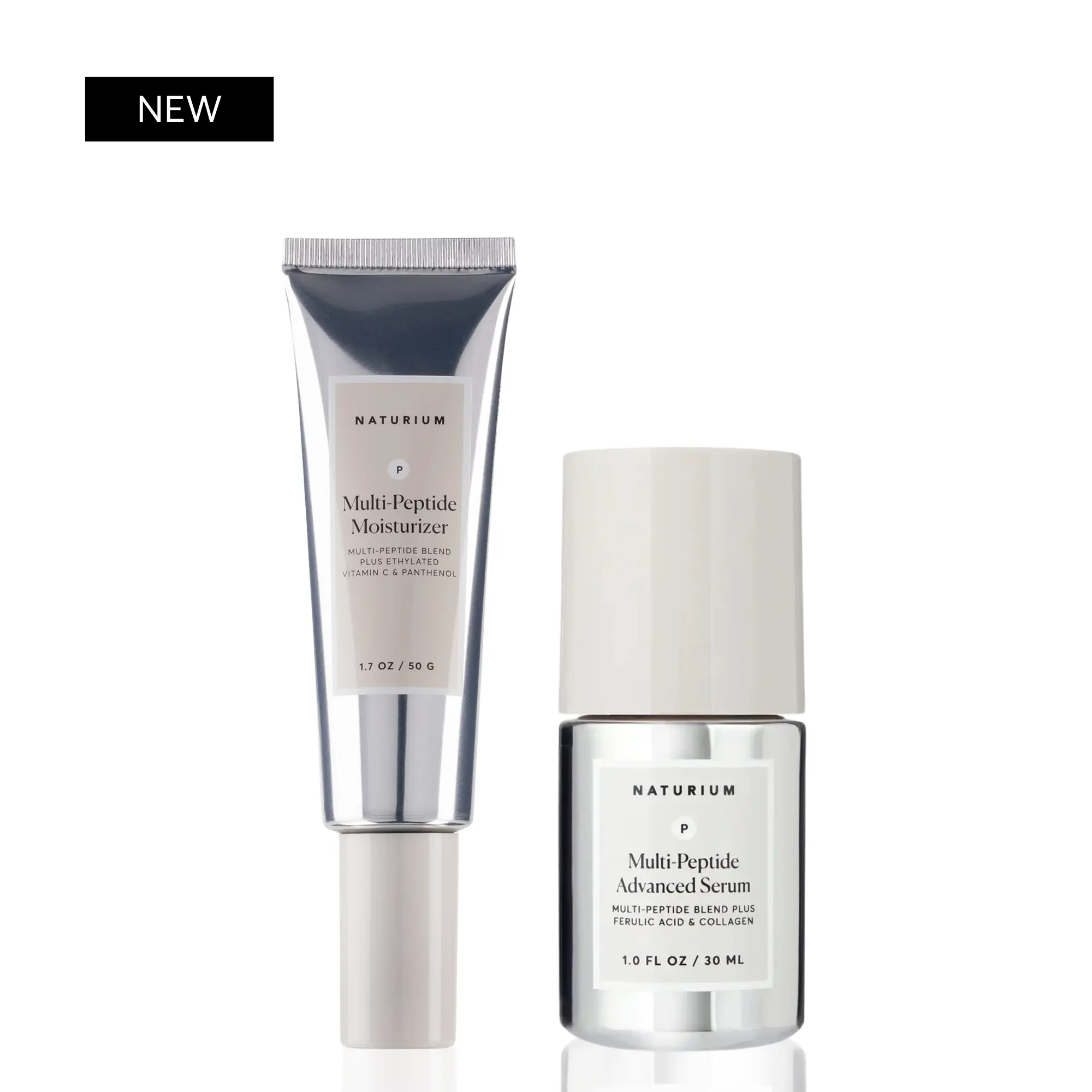 Naturium Multi-Peptide Skincare Duo - Peptide Skincare Bundle, Multi-Peptide Advanced Serum & Multi-Peptide Moisturizer