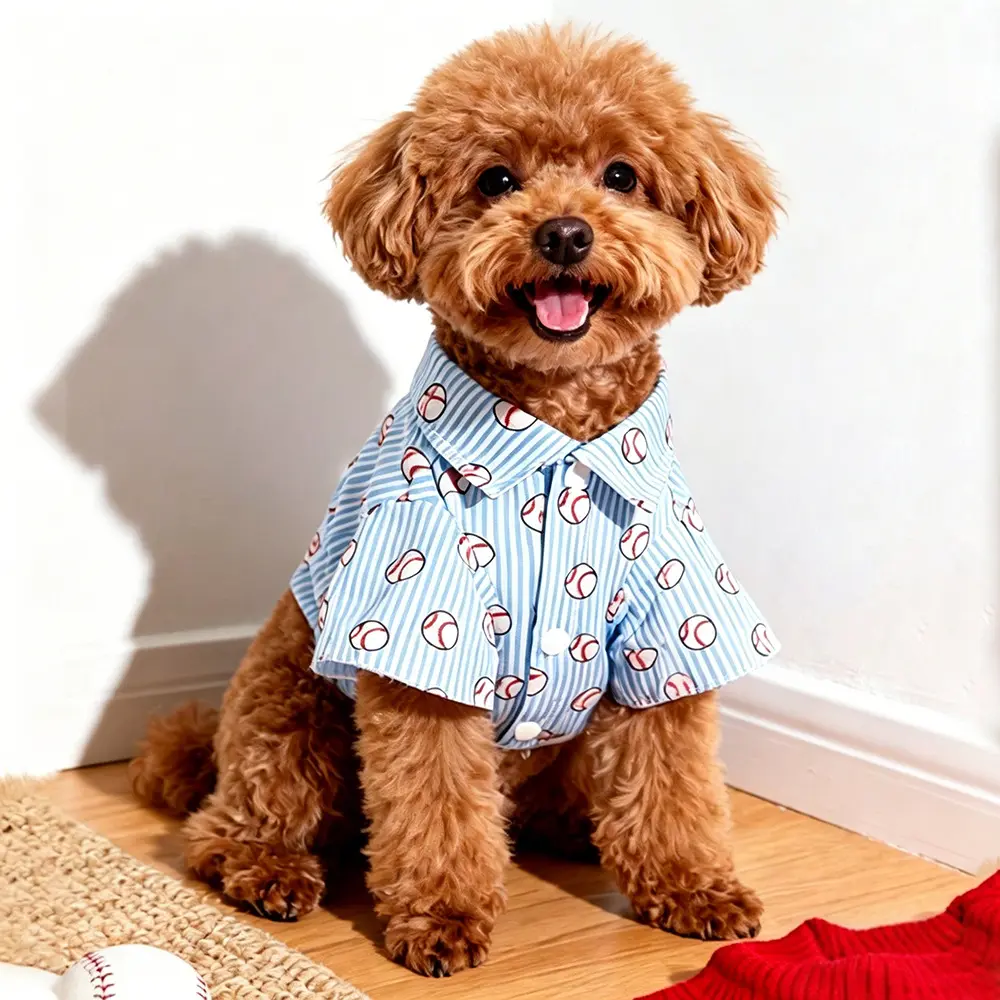 Pet Baseball Jersey Soccer Football Graphic Tee for Dogs Cats Boys Girls Sporty Summer Outfit