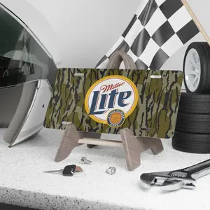 Miller Lite Beer Camo Novelty License Plates, Decorative Vanity Plate, Car Truck Metal Tag, Gift for Him, Truck Car Accessories, 12 inch x 6 inch