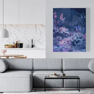 Conscious Sales C1RC364803TAO8 36 x 48 in. Cold Night Pink Canvas Art - Cozy Home Decor for Winter