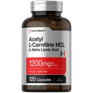 Horbäach Acetyl L Carnitine HCL & Alpha Lipoic Acid 1200mg | 120 Capsules | ALC ALA Complex | Non-GMO & Gluten Free Supplement Horbäach Acetyl L Carnitine HCL & Alpha Lipoic Acid 1200mg | 120 Capsules | ALC ALA Complex | Non-GMO & Gluten Free Supplement