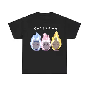 Chiikawa Shirt, Chiikawa Toilet Time T-Shirt, Usagi Hachiware Fashion Cotton, Full Size, Full Color, For Men And Women