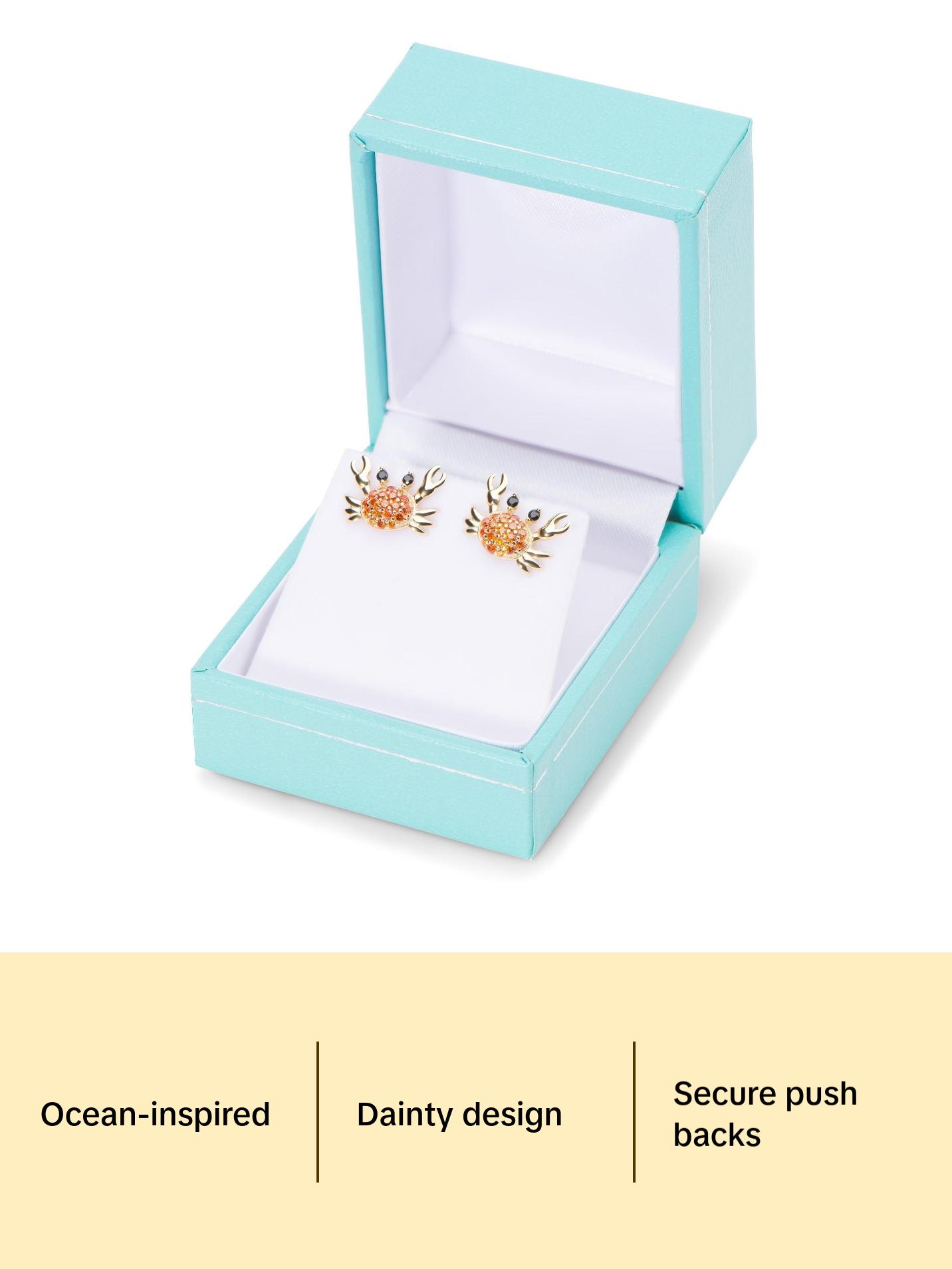 Sterling Silver Crab Earrings