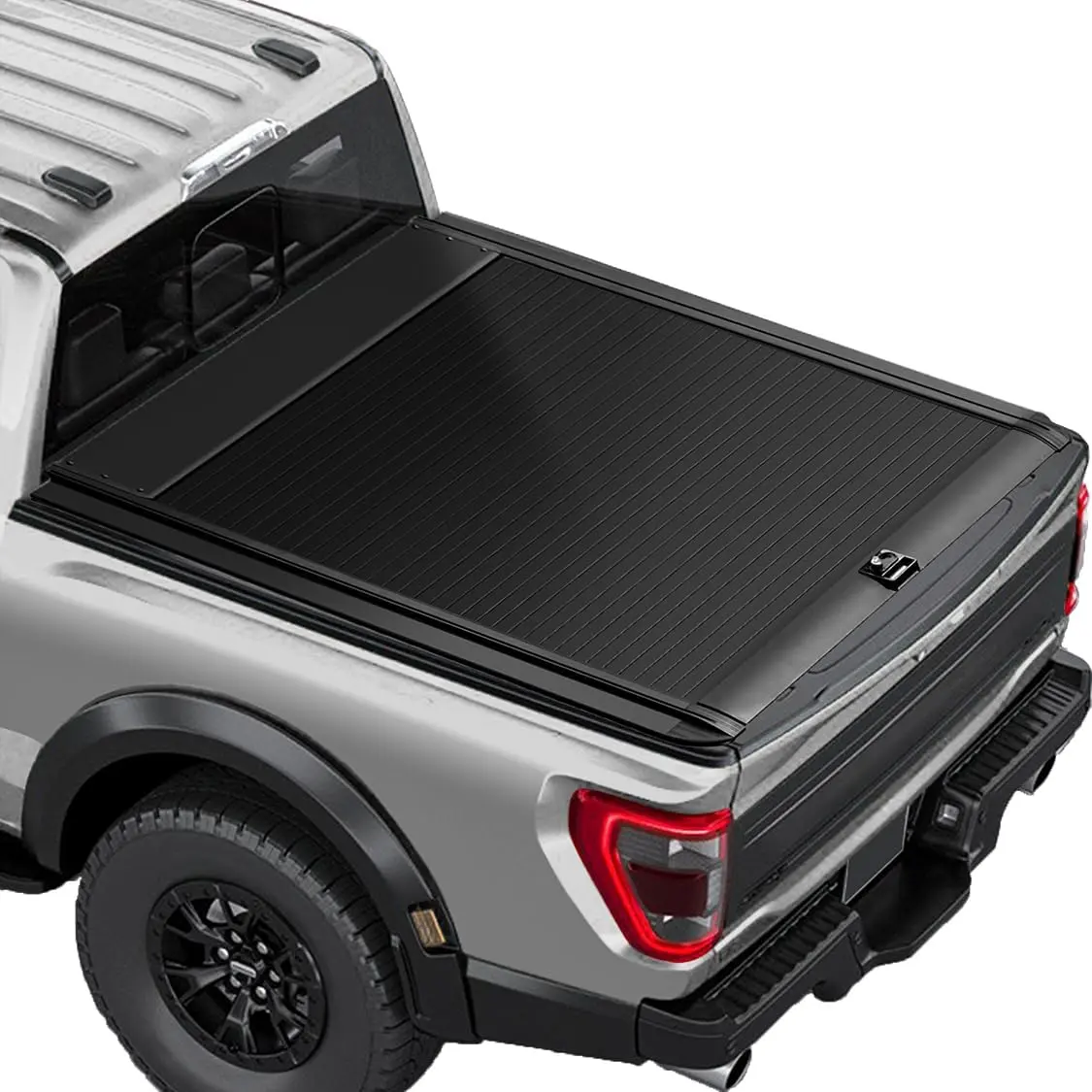 Retractable Truck Bed Tonneau Cover Compatible with 2015 - 2026 Ford F-150/Raptor/Lightning (5.5'/66" Bed) Retractable Truck Bed Cover Password Lock