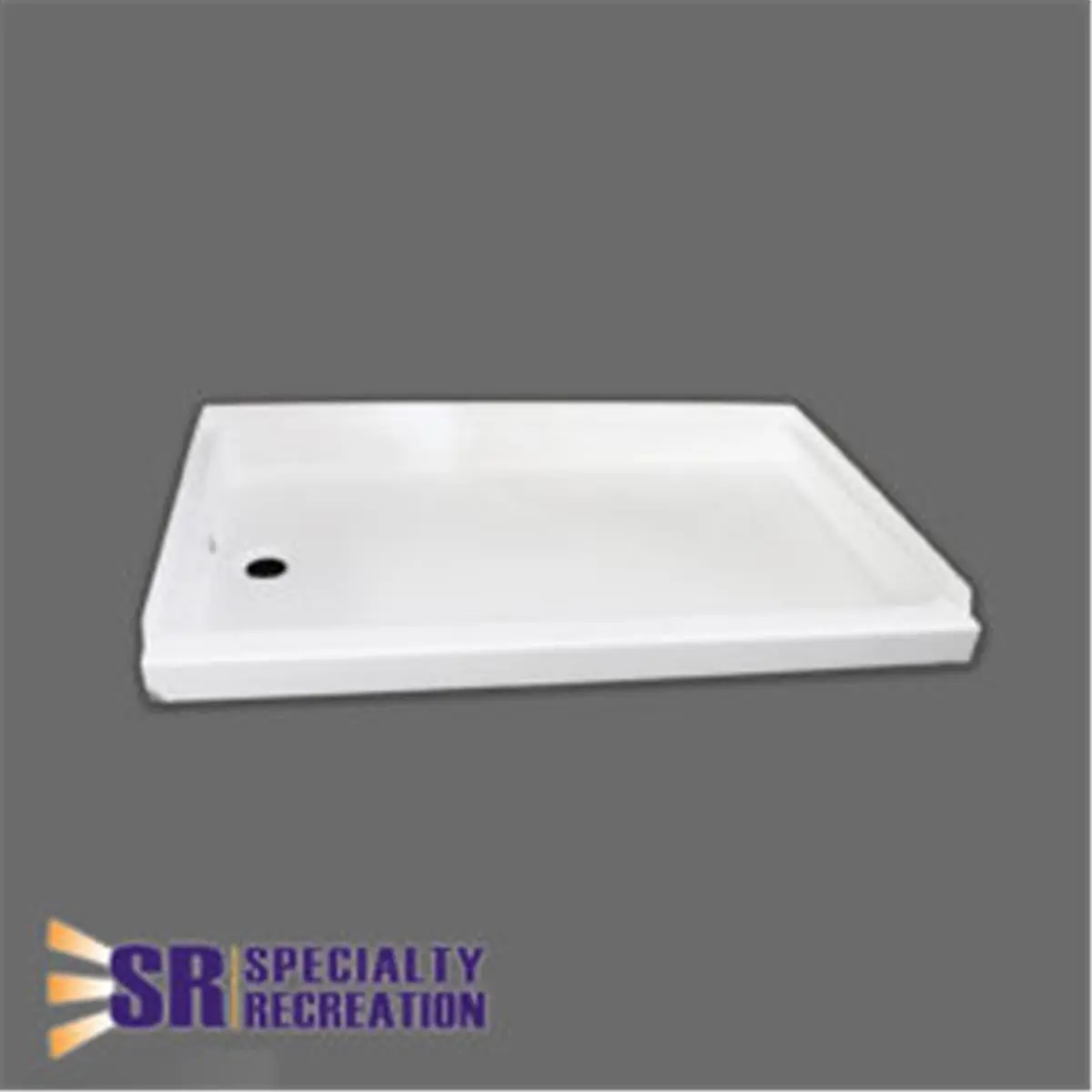 212 MAIN Left-Hand Rectangle Shower Pan, 24x36 in, White, Specialty Recreation SP2436WL