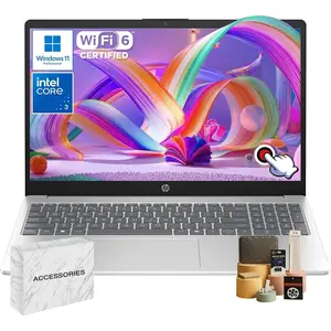 HP 2026 Touchscreen Laptop Computer for Business & Students • Intel i3-1315U(Up to 4.5GHz) • 16 GB RAM • 512GB SSD • 15.6" 250 nits Anti-Glare Display • Copilot-AI Chat • Windows11 Pro • w/Accessories
