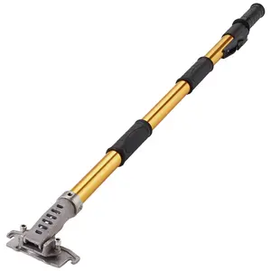 Drywall Flat Box Handle, 40''-64'', Anodized Aluminum Flat Finishing Extension Handle, 5-Section Length Adjustable, Non-slip Grip and 360° Painting for Plasterboard, Wallboard, Sheetrock