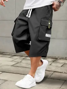 3-Pack Men’s lightweight outdoor cargo-style capri pants with a drawstring waist and large pockets—practical for camping and hiking