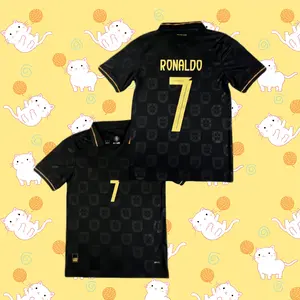 Special Edition Black Gold Short Sleeve Jersey – Ronaldo #7