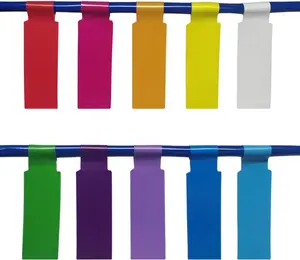 300 Tear Resistant Pcs Colorful Waterproof Cable Labels, Self Adhesive and Printable - 10 Sheets (300 Labels), 10 Assorted Colors TTSAM