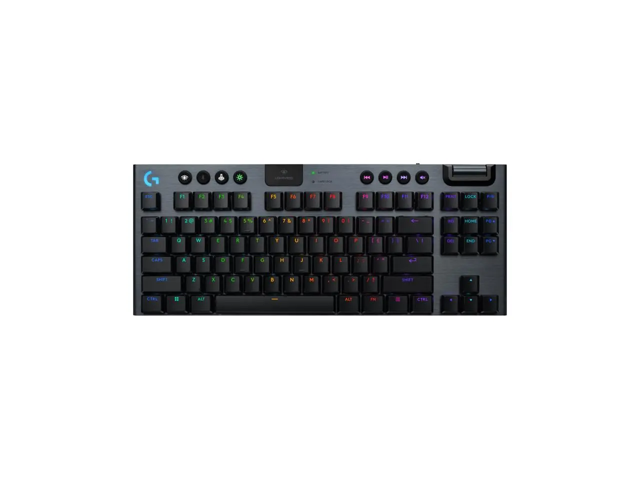 Logitech G915 LIGHTSPEED Wireless Mechanical Gaming Keyboard - Low Profile GL Clicky Key Switches, LIGHTSYNC RGB, Bluetooth Support - Black