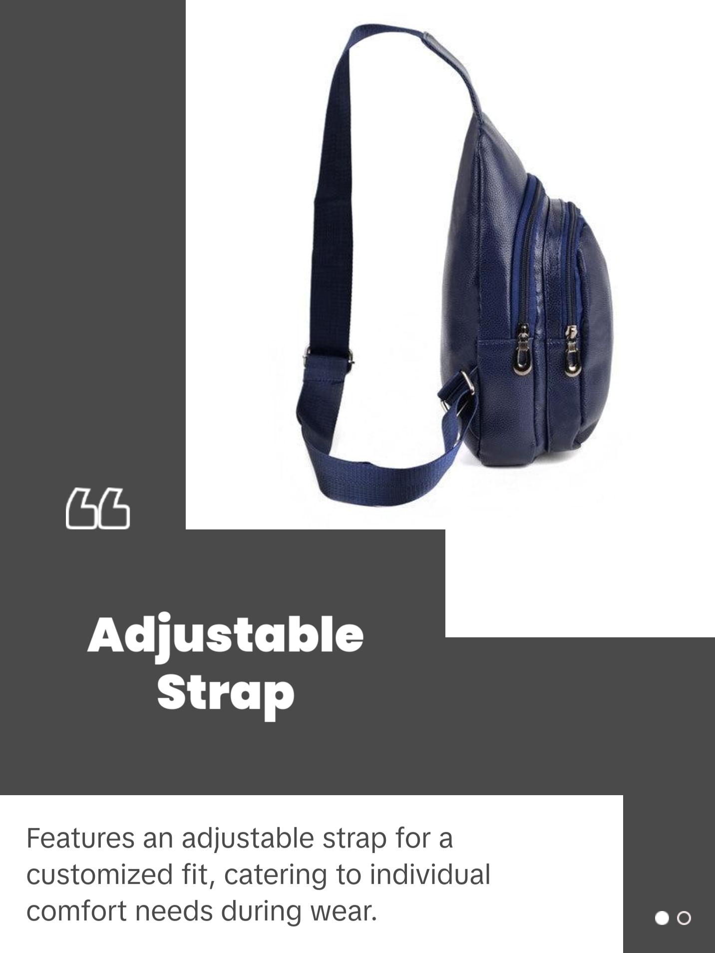 Stylish Vegan Leather Crossbody Sling Bag with Adjustable Strap