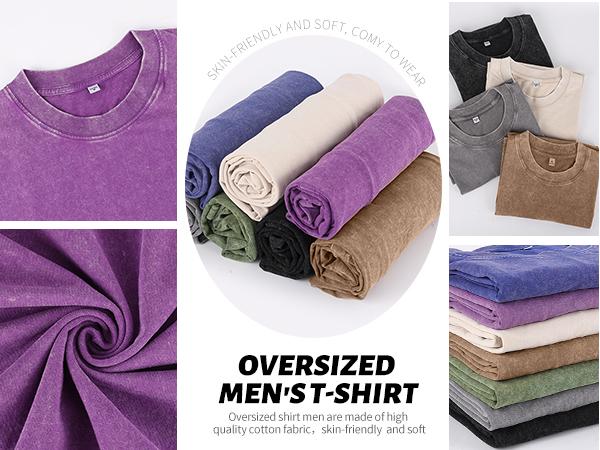 3 Pack Acid Wash Unisex Oversized Cotton T-Shirt Crew Neck Half Short Sleeve Summer Top Casual Loose Fit Solid Streetwear Comfortable Tees Basic Womenswear Shortsleeve Tshirt