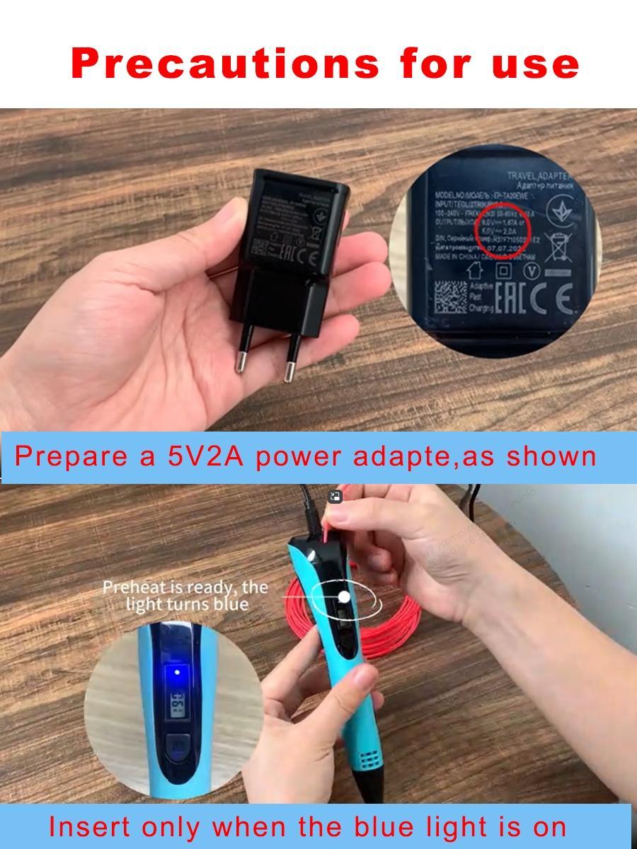 NEW 3D Printing Pen 3d Pen Set for Kids Chidren Child's Birthday Christmas Creative DIY Gift LCD Display with PLA Filament