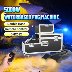 PAIDUN 5000W Double Outlet Waterbase Mist Machine Low Lying Fog Smoke Effect Stage Equipment DMX512 Remote Control