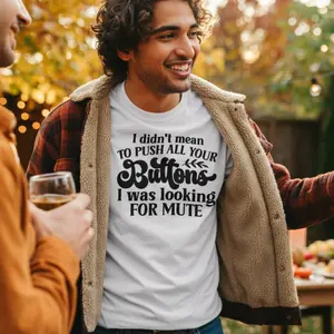 Push Buttons? Nope. Mute Please. | Unisex Crew Neck Tee