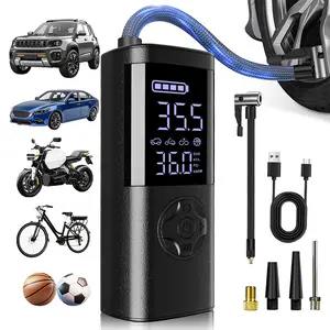 Portable Car Tire Inflator Pump - 150PSI Digital Display Air Pump with LED Lighting, Wireless USB-C Rechargeable, Fast Inflation, Compact & Lightweight Ideal for Car, Bike, Air Mattress, Kayak, Swimming Ring