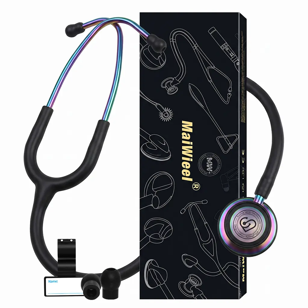 MaiWieel Classic Lightweight Dual-Head Stethoscope - Nursing Diagnostic Tool, Comfortable Soft Ear Tips, Double-Sided Chestpiece, Latex-Free, for Nurses, Medical & Home Use, Safe for All Users, Multiple Colors, Doctors, EMTs