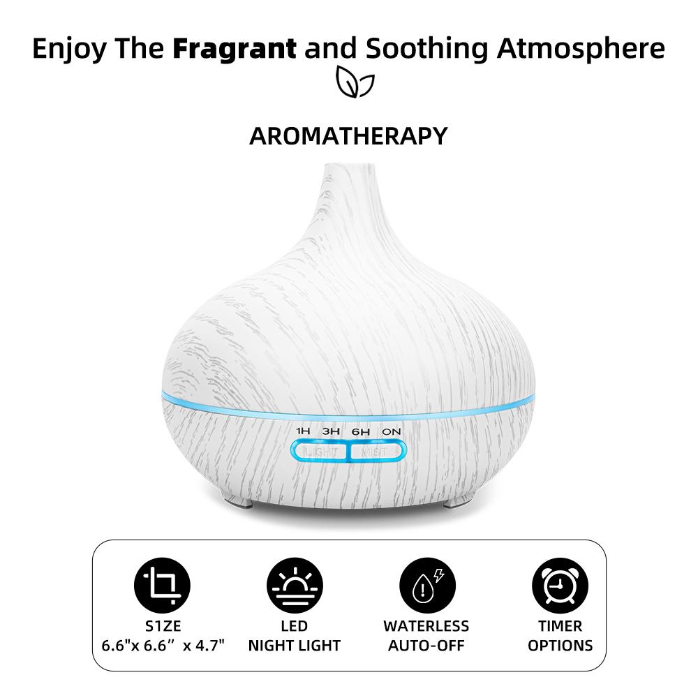 Essential Oil Diffuser, 550ml Scent Diffuser with waterless auto Off and Timer Functions, Mist humidifier with Lighting, eco-Friendly Materials, Perfect for Office and Home. Essential Oil Diffuser, 550ml Scent Diffuser with waterless auto Off and Timer Functions, Mist humidifier with Lighting, eco-Friendly Materials, Perfect for Office and Home.