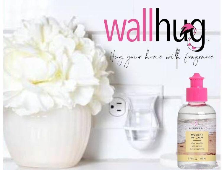 Pink Zebra Wallhug Plug-in Refillable Home Fragrance Diffuser Nightlight for Essential oils Aromatherapy Air Freshener