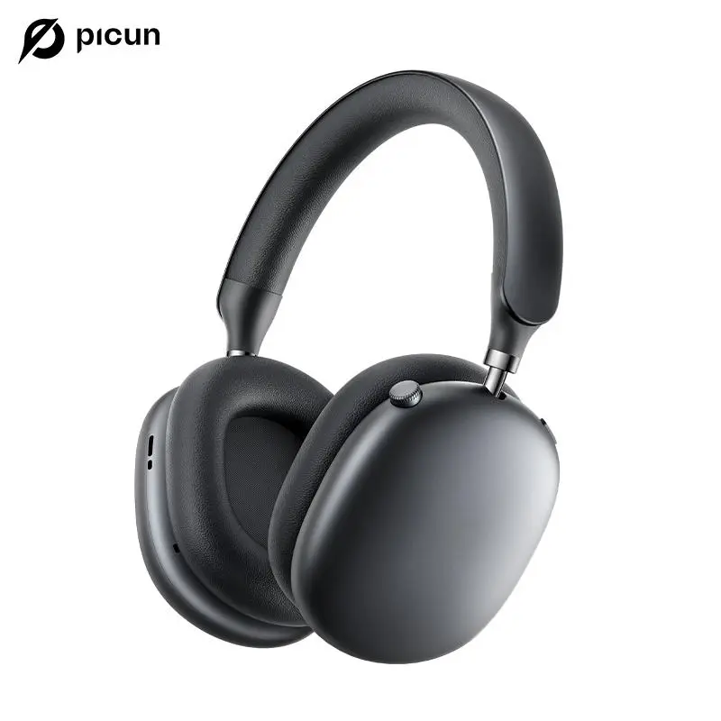 Picun F8S Over-Ear Wireless Headphones - Hybrid Active Noise Cancellation, Bluetooth 6.0, USB-C Charging, Detachable Mics, Stable Mobile Connection, Foldable Design, 3.5mm Audio Compatibility, Soft Fabric Pads for Working & Commuting, Noise Cancelling