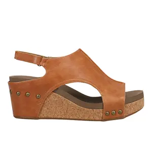 Corkys Footwear Womens Carley Studded Slingback  Casual Sandals Casual High Heel 3" & Up - Brown