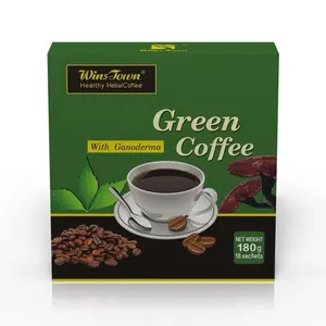 WinsTown Herbal Green Coffee  180g Pack 18 Sachets Natural Health Blends Instant Coffee - Beverage