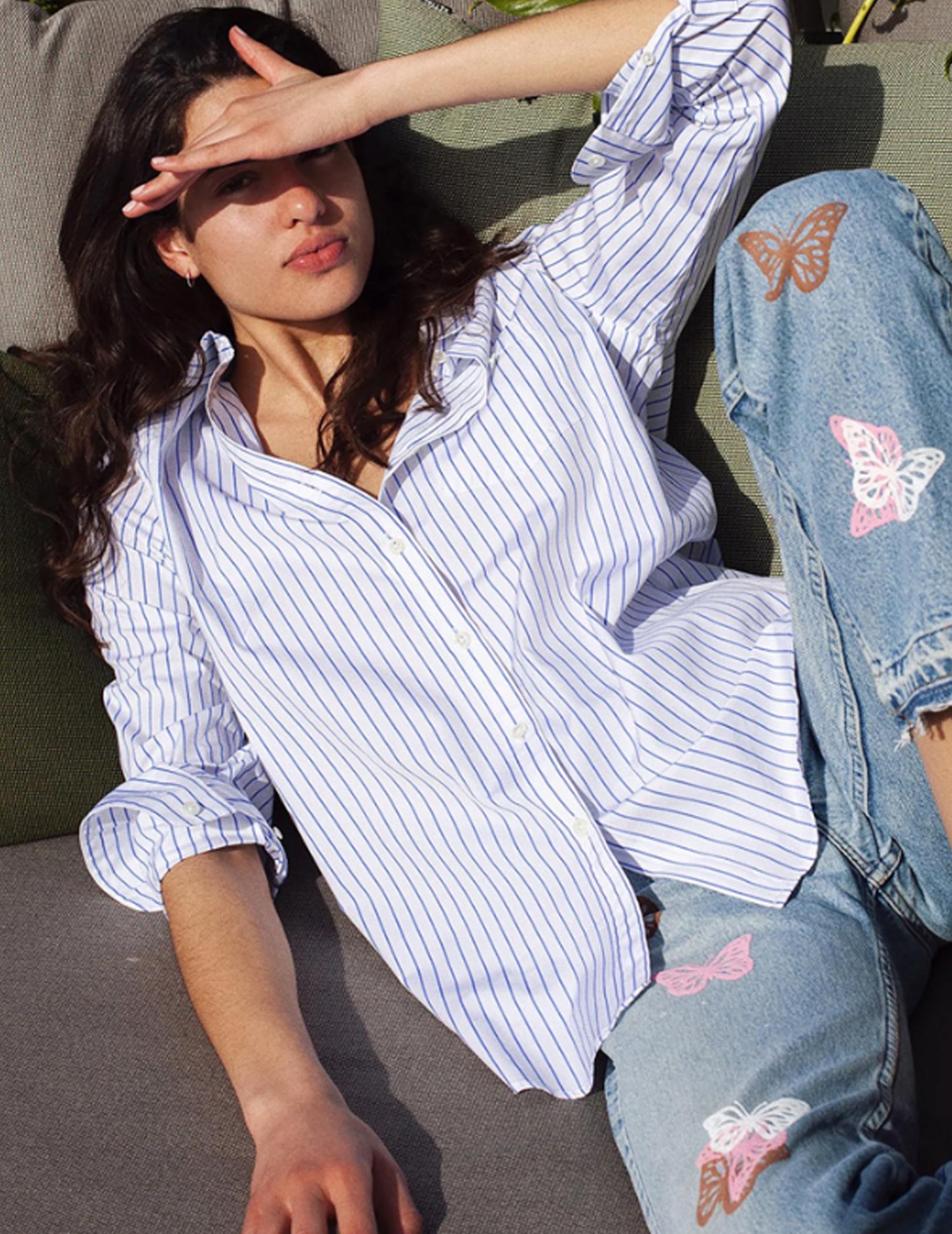 Zeagoo Live Womens Shirts Button Down Printed Lantern Long Sleeve Blouse Fashion Casual Tops 2025