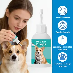 ihubei Pet Ear Drops for Dogs & Cats North American Witch Hazel Extract Antibacterial Anti-Itch Cleans Ear Canals Safe for Sensitive Ears