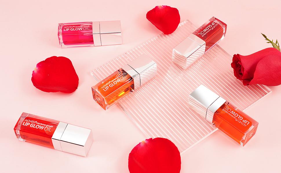 Aliver 5 Color Lip Gloss Oil - Net Weight 30g, Shiny Finish, Makeup Essential