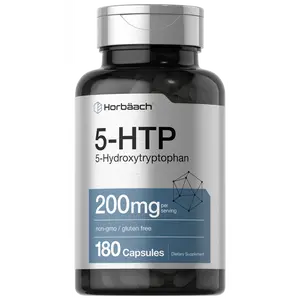 Horbäach 5HTP 200mg Supplement | 180 Capsules | 5 Hydroxytryptophan | Griffonia Simplicifolia | Extra Strength | Non-GMO, Gluten Free
