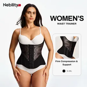 Nebility Women's Waist Cincher Tummy Control Hourglass Body Shaper with Back Support Built-in Steel Frame  Womenswear Sport Girdle  shaper  belt tummy  wrap  waist  trainer extreme summerwins