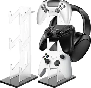 2 pcs Controller Holder Durable Solid Design with Anti-Slip Pads for Gaming Desks and Console Stations