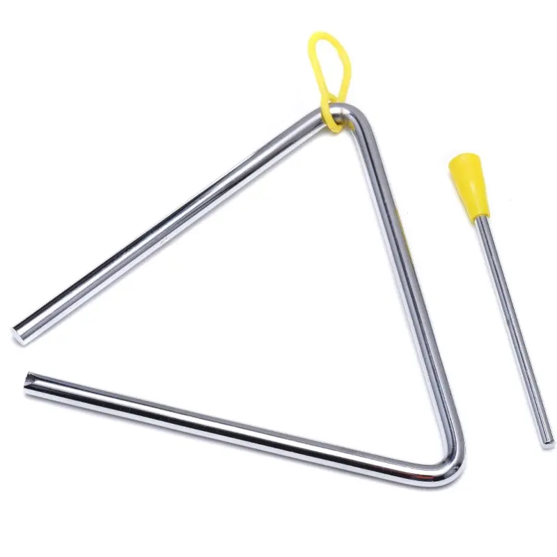 6-Inch Steel Triangle Musical Instrument, Durable Metal Construction, Ideal for Music Enthusiasts, Perfect Gift for Musicians