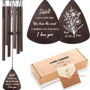 Soopau Sister Gifts, 32" Bronze Wind Chimes Sister Gifts for Women, Gifts for Sister, Sisters Gifts
