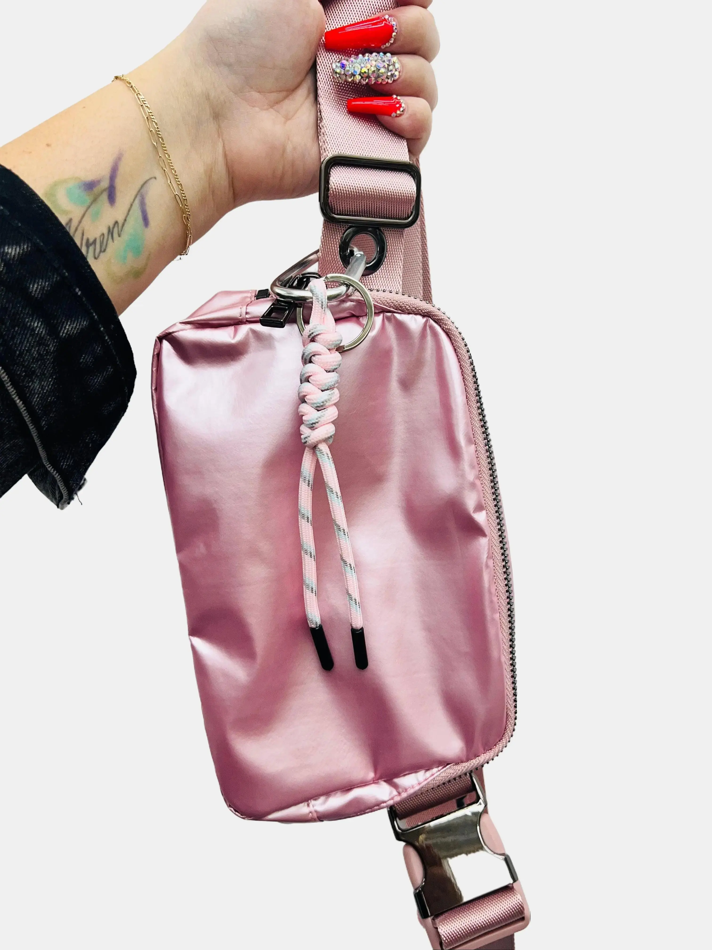 Metallic Iris 57" Long Strap Crossbody Bag (#1140 LN) - By Iris & Rainbow
