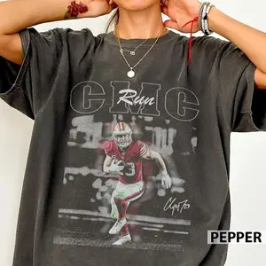 [ SPORTS GRAPHIC TEE - SALE UP TO 45% ] Christian McCaffrey Football Vintage Comfort Colors Shirt