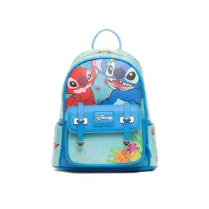 Wondapop Disney Lilo And Stitch Leroy and Stitch Lets Get Wild 11" Vegan Leather Mini Backpack