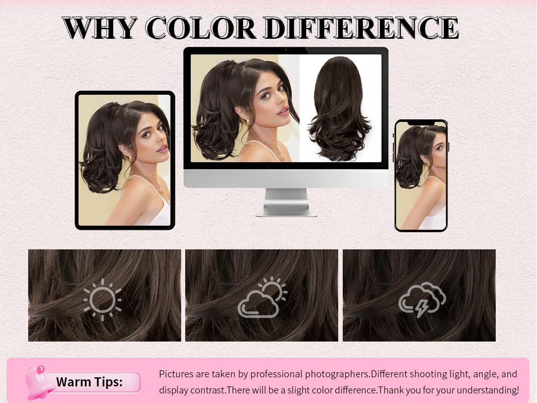 HIUSVO Ponytail Extension 12 Inch Wavy Pony Tail Clip in Claw Hair Extensions Synthetic Hairpiece Natural Looking for Women