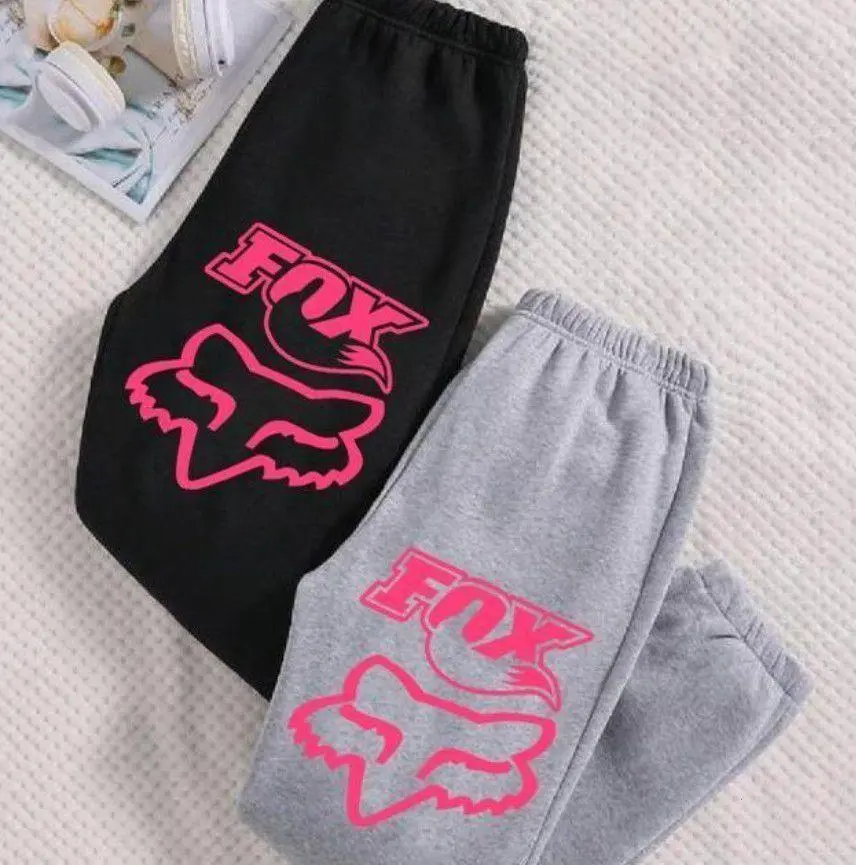 Pinky Fox_racing Sweatpants, Energy Unisex Streetwear, Unisex Classic Sweatpants Cotton Fleece, Casual Fit for All Seasons, Trendy Printed Design Streetwear Sweatpants, Graphic Sport Menswear, Christmas Gift Idea for Men & Women