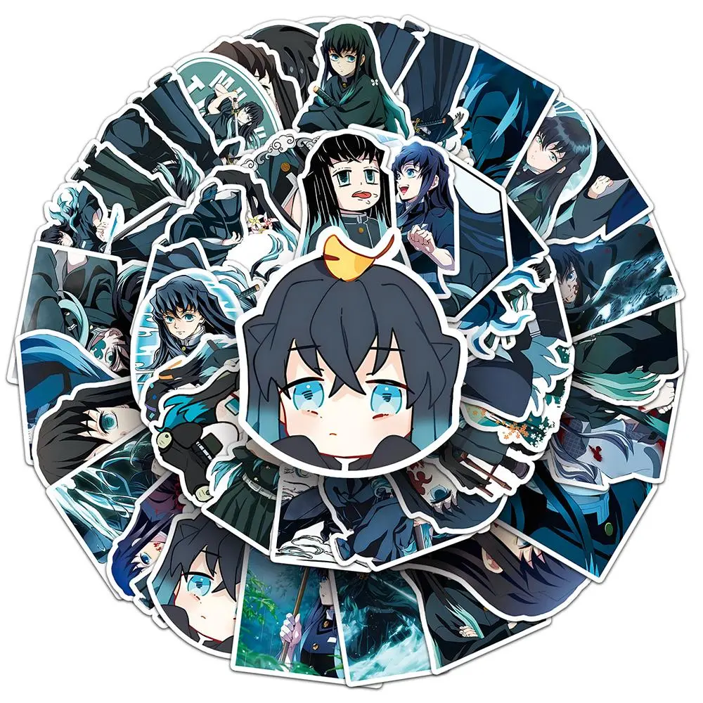50pcs Anime Art Sticker Set - Cute Tokitou Muichirou Cartoon Decals, Specialty DIY Supplies for Kids, Scrapbook, Laptop