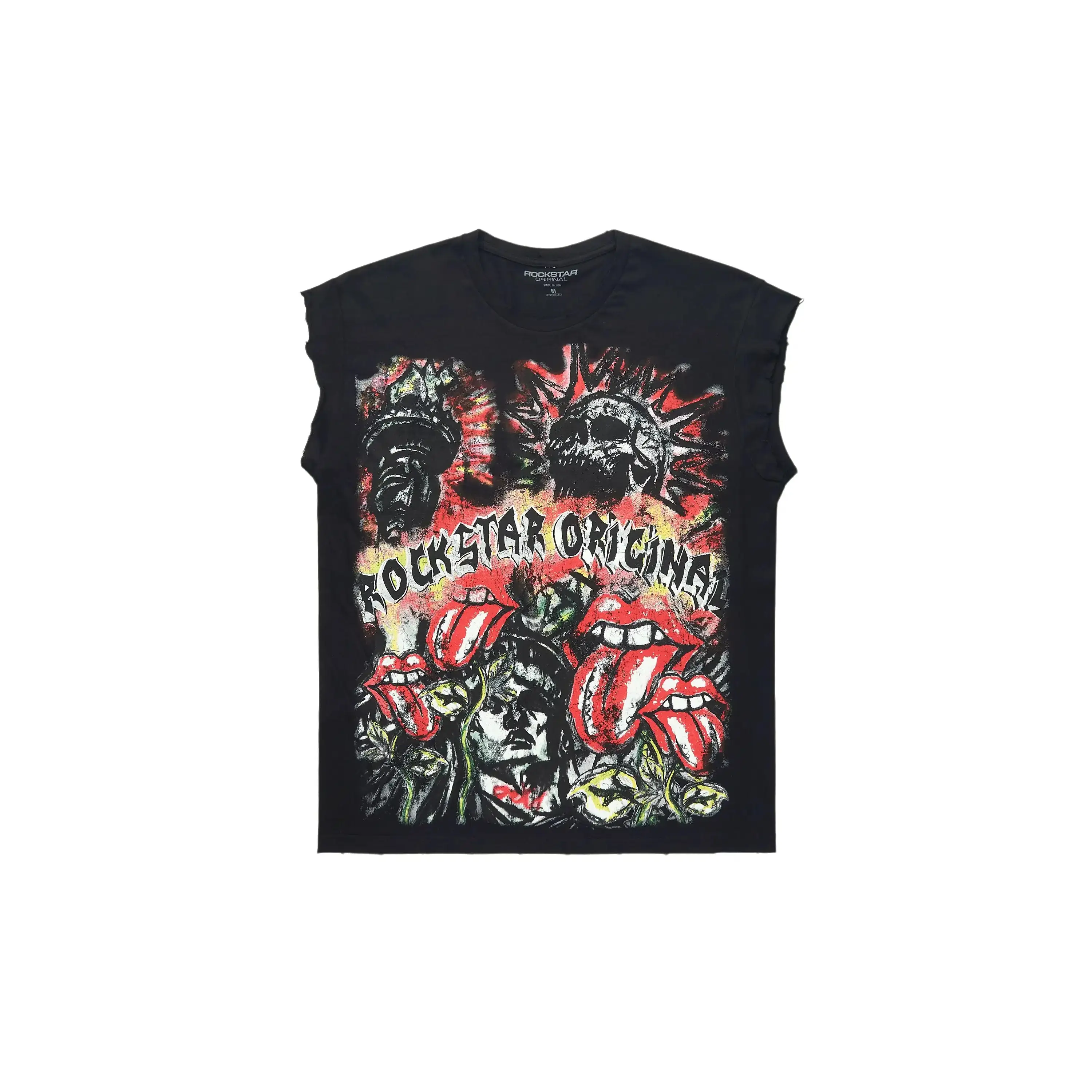 Falon Black Cut off Tee