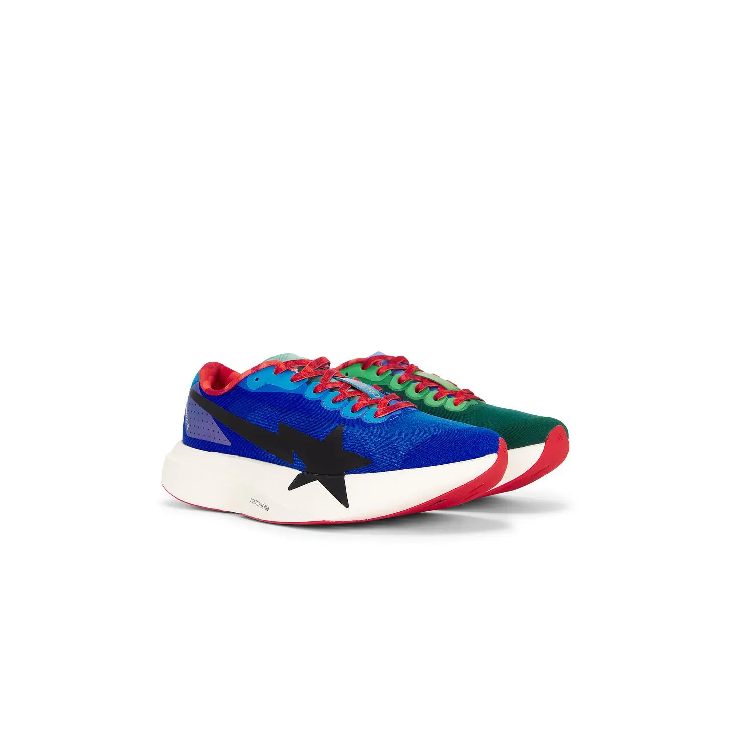 adidas Originals x Bape World Cup Adizero Evo Sl Bape H0me Sneakers in Blue, Red, & Green
