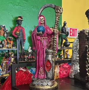 Santa Muerte statue 19 inch Pink