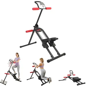 Foldable Ab Trainer Machine for Home Gym – Adjustable Core Workout Equipment with Multifunctional Stepper Design, Space-Saving Fitness Trainer for Abdominal and Full Body Exercises, Compact Exercise Machine for Men and Women